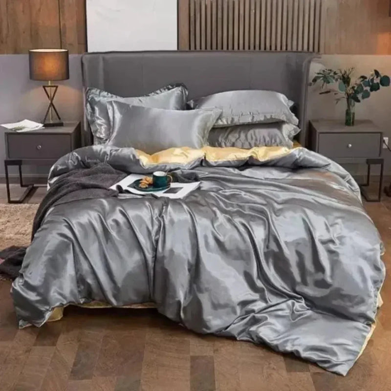 Conjunto de Roupas de Cama de Cetim